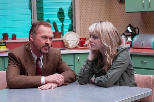 Michael Keaton et Emma Stone. DR