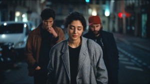 Louis Garrel, Golshifteh Farahani et Vincent Macaigne dans "Les deux amis". DR