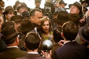 James Donovan (Tom Hanks) et son épouse face aux médias. DR