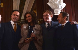 Dalida (Sveva Alviti) et trois hommes qui ont compté dans sa vie: Eddie Barclay (Vincent Perez), Lucien Morisse (Jean-Paul Rouve) et Bruno Coquatrix (Patrick Timsit). DR