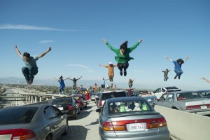 Quand la danse s'invite sur l'autoroute. DR