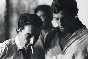 Philippe de Broca sur le tournage de "Cartouche" avec Jean-Paul Belmondo. DR