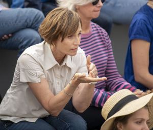 "5eme set": Judith (Kristin Scott Thomas), une mère dans les tribunes. Photo Marie-Camille Orlando