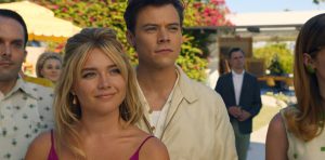 "Don't Worry...": Alice (Florence Pugh) et Jack (Harry Styles). DR