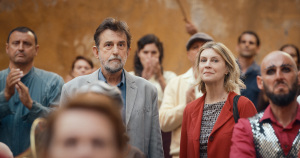 Giovanni, le cinéaste (Nanni Moretti) et sa productrice et épouse Paola (Margherita Buy). DR