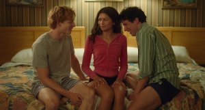 "Challengers": Art (Mike Faist), Tashi (Zendaya) et Patrick (Josh O'Connor). DR