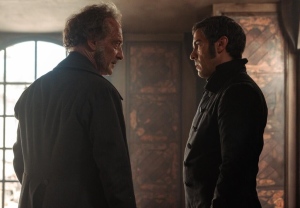 "Les misérables": Valjean (Vincent Lindon) face à Javert (Tahar Rahim). DR